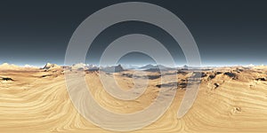 360 degree desert landscape. Equirectangular projection, environment map, HDRI spherical panorama