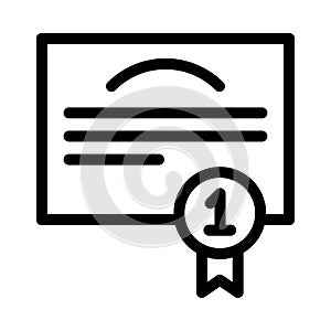 Degree vector thin line icon