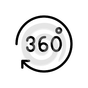 Degree vector thin line  icon