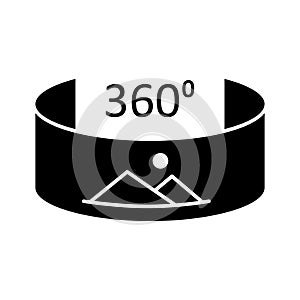 360 degree image  Flat inside vector icon which can easily modify or edit