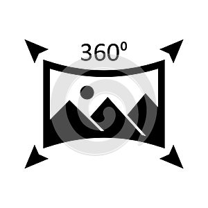 360 degree image  Flat inside vector icon which can easily modify or edit
