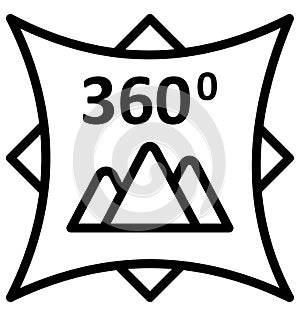 360 degree image Isolated Vector icon which can easily modify or edit
