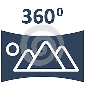 360 degree image Isolated Vector icon which can easily modify or edit