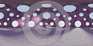HDRI environment map, industrial abstract spherical indoor panorama background, light source rendering 3d equirectangular render