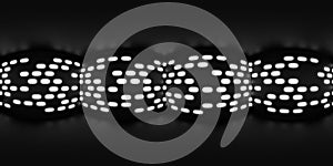 HDRI map, abstract spherical environment panorama background in shades of white and black, interior light source rendering 3d eq