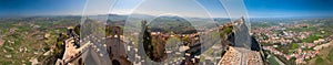 360 degree panorama (diorama) view city and towers in San Marino Republic photo