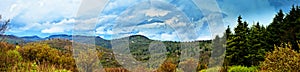 180 degree panorama of rain in mountains