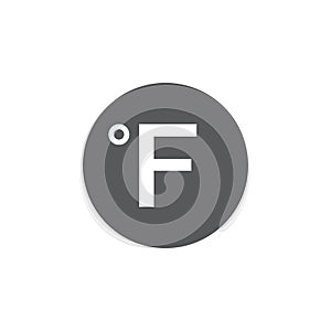 Degree sign, Fahrenheit icon isolated on white background. Vector illustration.