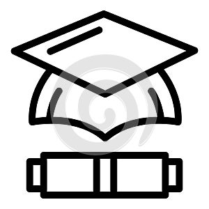 Degree uniform icon, outline style