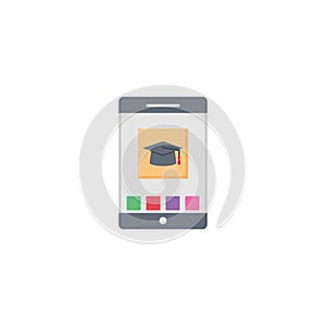 Degree vector flat colour icon