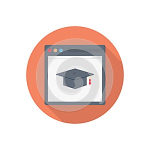 Degree vector flat colour icon