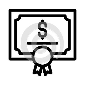 Degree vector thin line i con