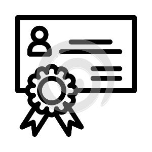Degree vector thin line icon