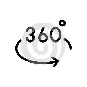 Degree vector thin line  icon