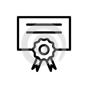 Degree vector thin line icon