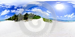 360 degrees of Bois Jolan beach white sand in Guadeloupe photo