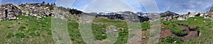 360 degrees cylindrical panorama of Madriu-Perafita-Claror Valley