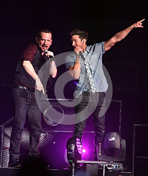 98 Degrees perform in concert