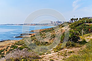 Dehesa de Campoamor,view from Cabo Roig beach. Spain photo