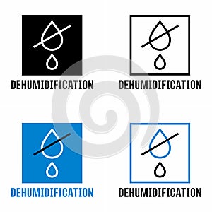 Dehumidification property vector information sign