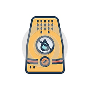 Color illustration icon for Dehumidifiers, conditioner and humidity photo