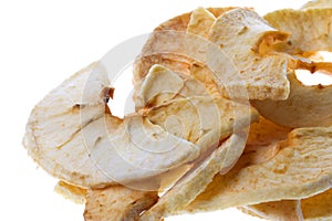 Dehydrated Apple Slices Isolated