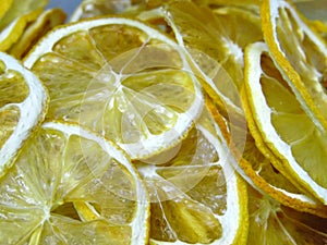 Dehydrated Lemon Slices Macro