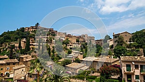 Deia village in Mallorca in June, Spain