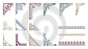 dekorasi sudut surat atau kertas