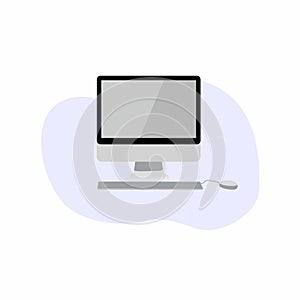 Dekstop Computer Vector Illustration Icon Isolated