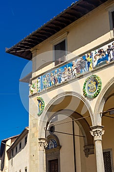 Del Ceppo Hospital, ancient hospital in Pistoia city center,  Tuscany, Italy