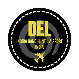 DEL Indira Gandhi international airport symbol photo
