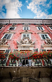 `Del Medico` Palace, historical building in Carrara, Tuscany, Italy