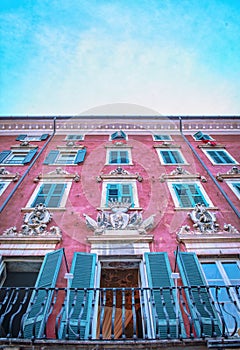 `Del Medico` Palace, historical building in Carrara, Tuscany, Italy