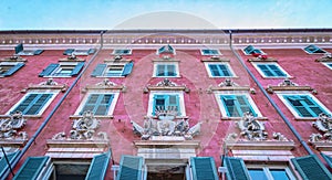`Del Medico` Palace, historical building in Carrara, Tuscany, Italy photo