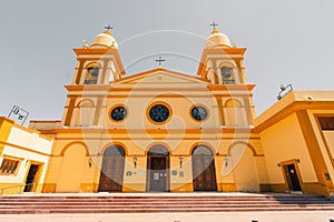 Del Rosario church in Cafayate city in Salta province, northern Argentina - feb 2th 2024