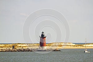 Delaware Breakwater East End Lighthouse in Delaware Bay
