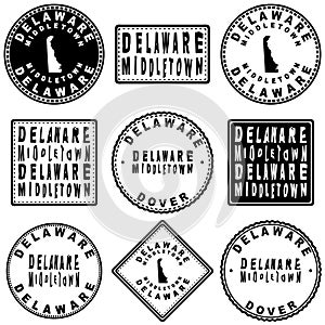 Delaware Middletown Seal Map Design