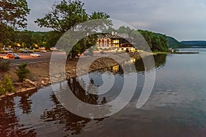 Delaware river at summer from Historic New Hope, PA photo