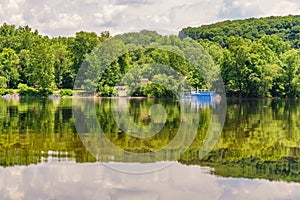 Delaware river at summer from Historic New Hope, PA photo