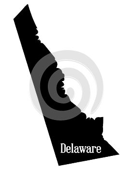 Delaware State Map Silhouette