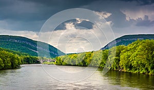 The Delaware Water Gap and the Delaware River seen from from a p