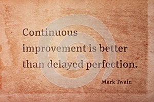 Delayed perfection Twain