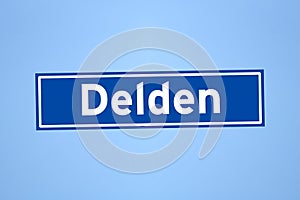 Delden place name sign in the Netherlands
