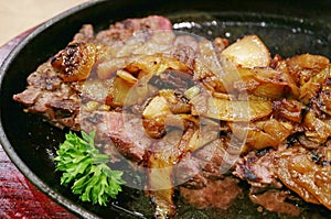 Delectable Arabian Beef Steak with Caramelized Onion Sauce