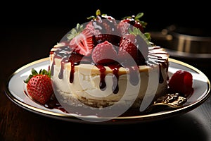 A delectable cheesecake, artfully crafted to resemble a luxurious Rolex watch