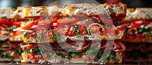 Delectable Deli Subs: A Symphony of Flavors in Focus. Concept Food Photography, Delicious