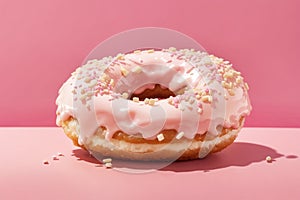 Cream filled donut krispy kreme photo