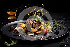 A Delectable Portrayal of Gourmet Artistry Paired with the Finest Beverage for Food Enthusiasts