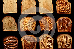 Delectable Set toast bread. Generate Ai photo